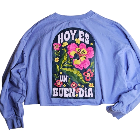 Target Purple Sweatshirt with Floral Embroidery - Picture 2 of 3